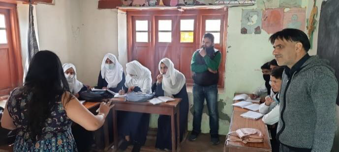 Interactive session with the students of Government School in Kashmir